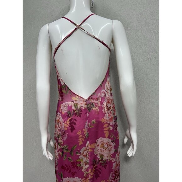 Sau Lee 10 Freida Silk Pink Floral Dress Party Wedding Event Summer Vacation - Picture 14 of 16